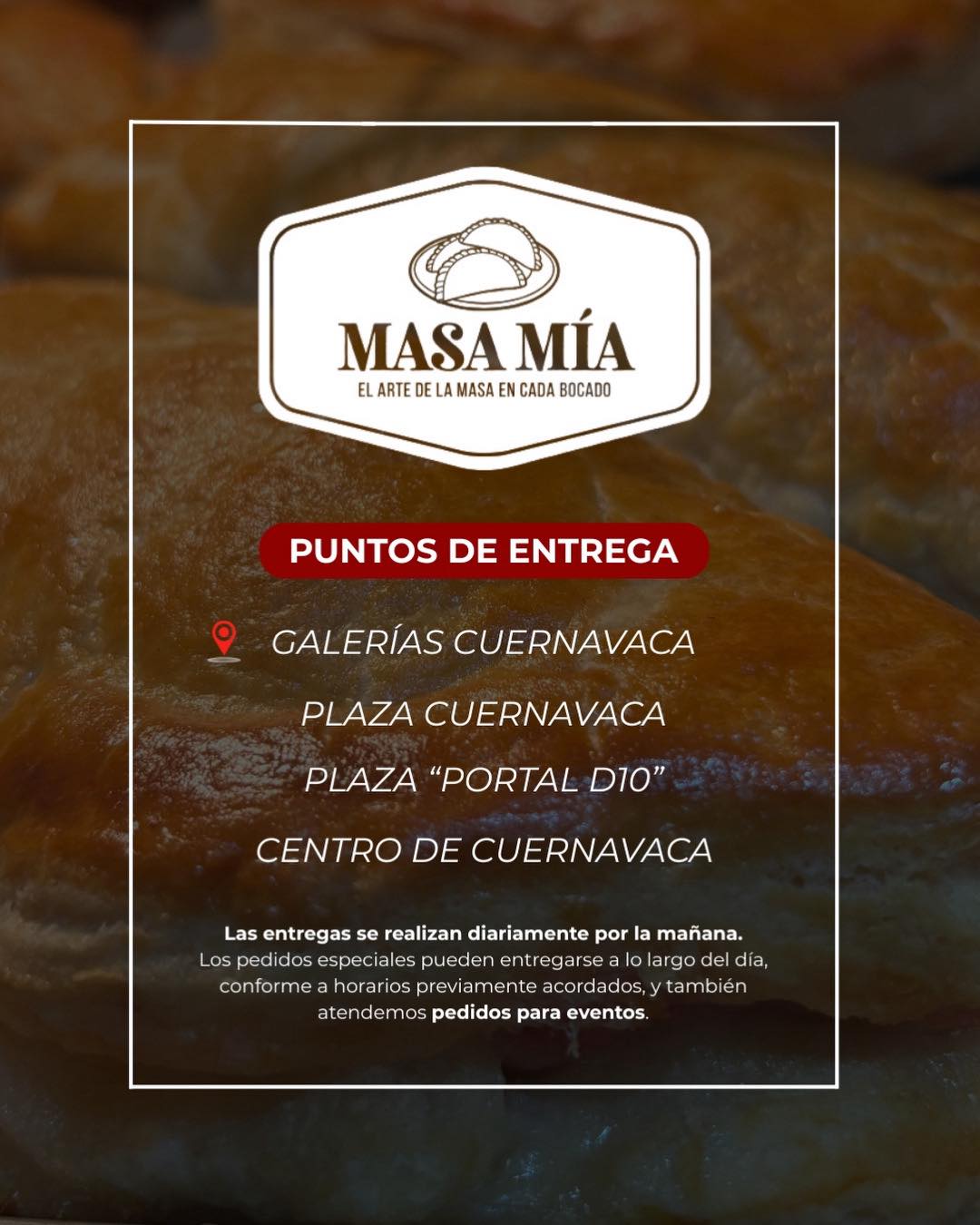 Puntos de entrega de MASAA MÍA